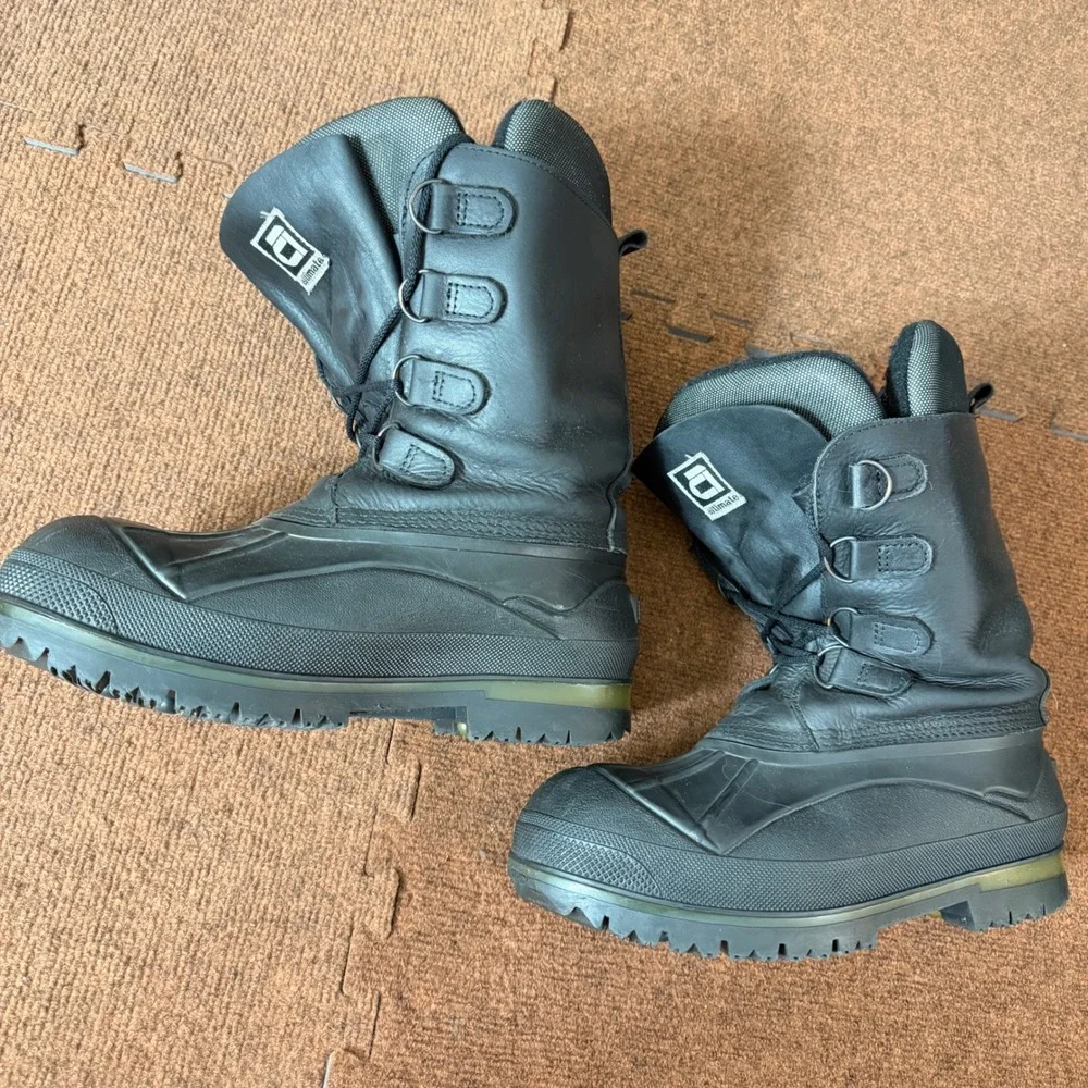 Baffin Altimate Mens Winter Boots Black‎ Leather Insulated Snow Made in Canada 8